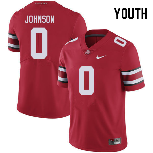 Youth #0 Xavier Johnson Ohio State Buckeyes College Football Jerseys Stitched Sale-Red